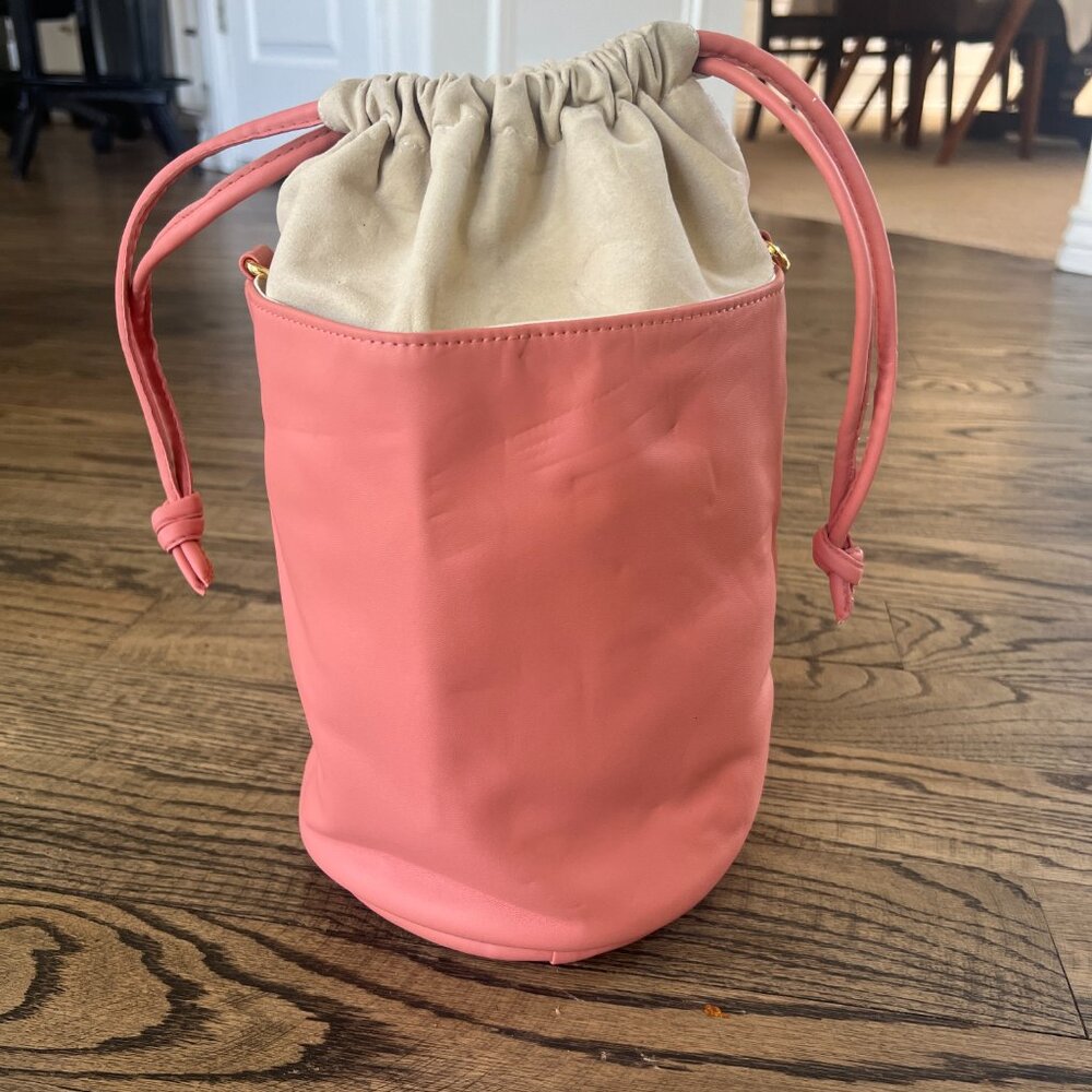 Hozen Cinch Handbag Italian Vegan grain based Leather Tangerine Orange